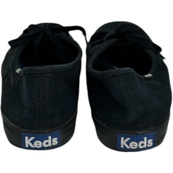 Keds Champion Black Canvas Shoes Womens Size 7 Low Sneakers WF24700 Minimalist - Picture 4 of 9